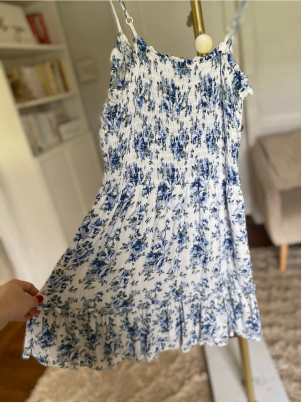 Altar’d State Floral Smocked Mini Dress Cottagecore Babydoll S Boho Quiet Luxury - Picture 4 of 7